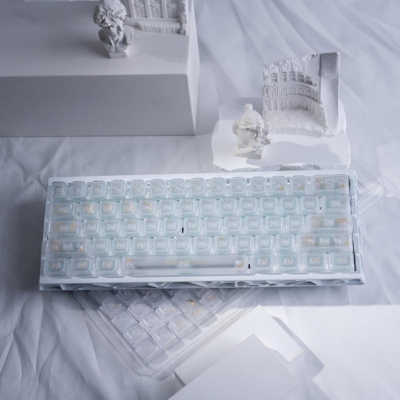 COSTOM Keycaps - Crystal Clear Jelly Keycaps 60 65 75 100 Percent, Baroque Style Custom Keyboard Key Caps, XDA Profile Mechanical Keyboard Keycap Set 115 Keys - for 61/68/84/87/98/99/100/104/108 Keys - Image 5